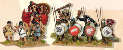 Greek faction for Of Gods and Mortals. God Ares and Legend Hercules are official North Star figures, the Minotaur legend is from Foundry and the Medusa an old Citadel figure. The mortals are Crusader Miniatures.