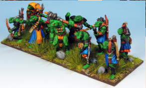 The �Oathmark�Snake-man Infantry unit, ready for battle.