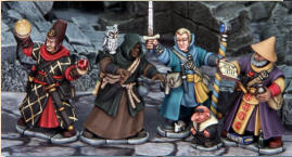 These four wizards are built from the Frostgrave Wizard boxed set. 